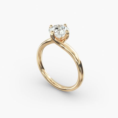 East west engagement ring