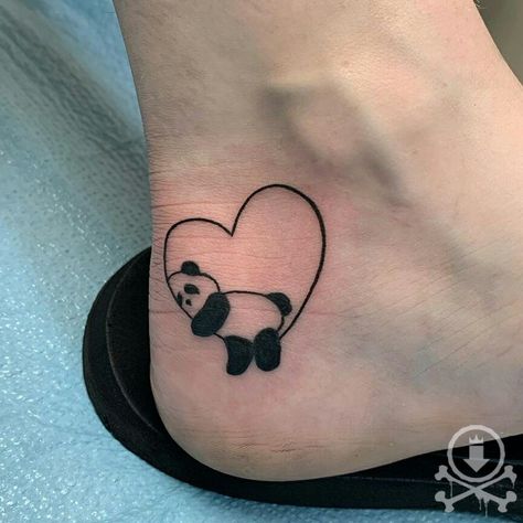 Panda Tattoos For Women, Mini Panda Tattoo, Tato Panda, Small Panda Tattoo, Tattoos Panda, Panda Bear Tattoos, Hedgehog Tattoo, Cousin Tattoos, Tiger Tattoos