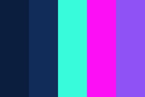 Vaporwave Aesthetic Color Palette, Computer Color Palette, Gaming Colour Palette, Dark Rainbow Color Palette, Flashy Color Palette, Thermal Color Palette, Trippy Color Pallete, Emo Scene Color Palette, Bright Neon Color Palette