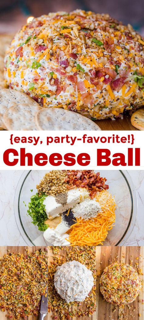 Bacon Cream Cheese Balls Recipe, Mexican Cheeseball Recipes, The Best Cheese Ball Recipes, Bacon Cheddar Cheese Ball Recipes, Dips And Cheese Balls, Bacon Cheddar Ranch Cheese Ball, Cheese Ball Green Onion, Appetizer Recipes Cheese Ball, Everything Cheese Ball