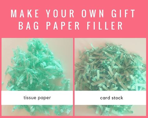 Gift Box Filler Ideas Diy, Box Filler Ideas Packaging, Gift Box Filler Ideas, Gift Bag Filler Ideas, What To Do With Shredded Paper, Gift Basket Filler Ideas, Tissue Paper In Gift Bag, Diy Crinkle Paper Filler, Box Filler Ideas