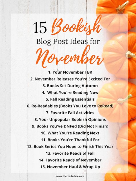 15 Bookish Blog Post Ideas for November! November Book Challenge, Bookish Blog Post Ideas, November Reading Challenge, Bookish Content Ideas, Book Blog Post Ideas, Bookstagram Ideas Posts, Bookstagram Post Ideas, Fall Bookstagram, Bookish Questions