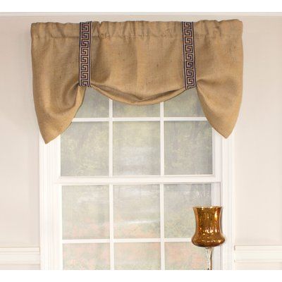 RLF Home Burlap Suspender 50" Window Valance Color: Purple Cover A Window, Balloon Valance, Work Decor, Window Treatments Curtains, Tier Curtains, Kitchen Valances, Valance Window Treatments, Window Bed, Jojo Designs