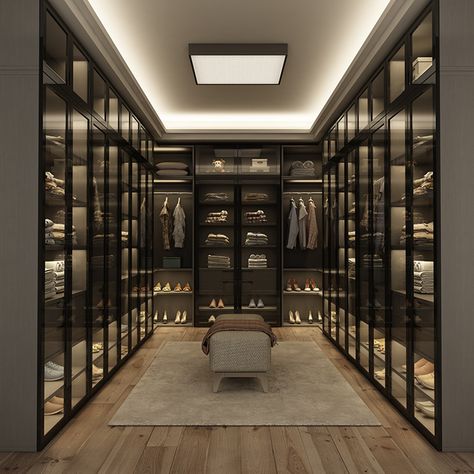 CBM-WIC-010 Modern Closet Designs, Garderobe Design, A Walk In Closet, Dressing Room Closet, Walking Closet, Dream Closet Design, Walk In Closet Design, Wood Wardrobe, Luxury Closets Design