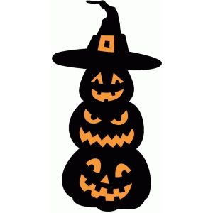 This one-cut design is an easy way to add some Halloween fun to your next design. Moldes Halloween, Imprimibles Halloween, Pumpkin Stack, Halloween School Treats, Halloween Stencils, Halloween Vinyl, Halloween Rocks, Adornos Halloween, Cricut Halloween