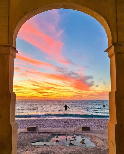 Western Australia’s Instagram profile post: “Sit back, relax and enjoy one more magical West Australian sunset ✨ Watching the sun disappear into the Indian Ocean at @destinationperth��’s…” Perth Australia Beach, West Coast Australia, Australian Sunset, Sunset Watching, Cottesloe Beach, Australia Beach, Australian Beach, Perth Australia, Perth Western Australia