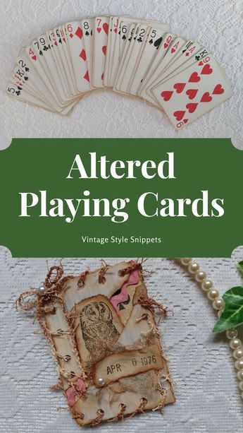 Altered Book Art, Easy Paper Folding, Altered Playing Cards, Playing Card Crafts, Handmade Journals Diy, Old Book Crafts, Playing Cards Art, Art Trading Cards, Diy Journal Books