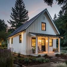 Morton Building Homes, Kitchens Farmhouse Style, Farmhouse Exterior Colors, Metal Roof Houses, Kitchens Farmhouse, Exterior House Siding, Metal Roof Colors, White Siding, Mindful Gray