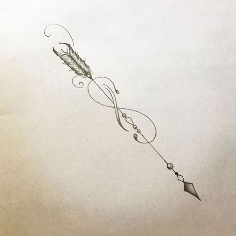 Tattoo Irish, Arrow Tattoos For Women, Arrow Tattoo Design, Daughter Tattoo, Inspiration Tattoos, Cat Tattoos, Infinity Tattoos, Tiny Tattoo, Arrow Tattoo