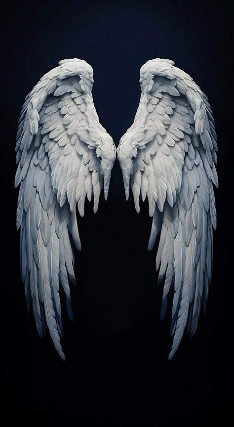 Fantasy Angel Wings, Angel Wings Aesthetic, Angel Wings Photography, Wings Illustration, Angel Wings Illustration, Angel Wings Art, Wings Wallpaper, Black Angel Wings, White Angel Wings