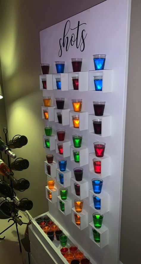 #shots #party #jelly #jellyshots #drinks #partyideas #partydecorations #18th 40th Birthday Party Themes, Mad Science Party, Jelly Shots, 90s Theme Party, 21st Bday Ideas, Red Carpet Party, Party Shots, Science Party, 27th Birthday