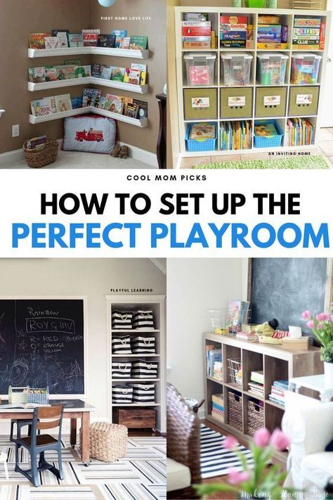 Transform your small space into a fun-filled playroom for your little ones! Discover creative ideas and practical tips on how to set up a playroom that's perfect for kids, even when you don't have much space. Organizing Playroom, Small Playroom Organization, Playroom Organizing, Playrooms Ideas, Playroom Decorations, Playroom For Kids, Playroom Layout, Small Kids Playrooms, Kids Bedroom Organization