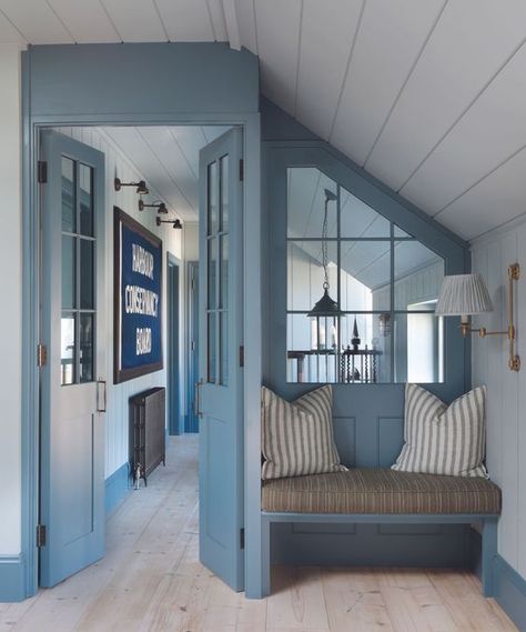 This fisherman's cottage shows how coastal style should really be done | Cornish Interiors, Atlanta Trevone, Colorful Cabin, Ham Interiors, Pale Blue Walls, Island Cottage, Fishermans Cottage, Grandma Style, Mahogany Furniture