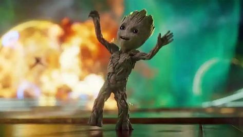 Baby groot dancing. Groot Dancing, Rocket Raccoon, Dc Memes, Baby Groot, Disney Studios, Reality Check, Marvel Memes, Guardians Of The Galaxy, The Galaxy