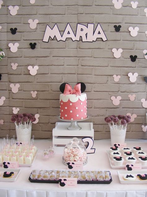 Minnie Mouse Birthday Theme, Minnie Mouse Party Decorations, Minnie Mouse Theme Party, Twodles Birthday, Minnie Mouse Birthday Party Decorations, Minnie Mouse First Birthday, Minnie Mouse Birthday Decorations, 2nd Birthday Party For Girl, Minnie Mouse Birthday Cakes