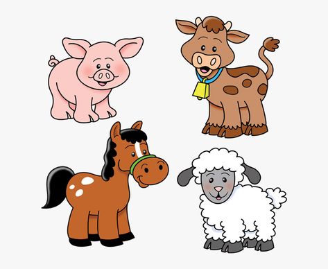 Farm Animal Clipart Free, Farm Animal Clipart Free Printable, Farm Animal Pictures Free Printable, Animals Clipart For Kids, Farm Animal Drawings, Farm Animals Printables, Farm Animal Pictures, Clip Art Animals, Cartoon Farm Animals