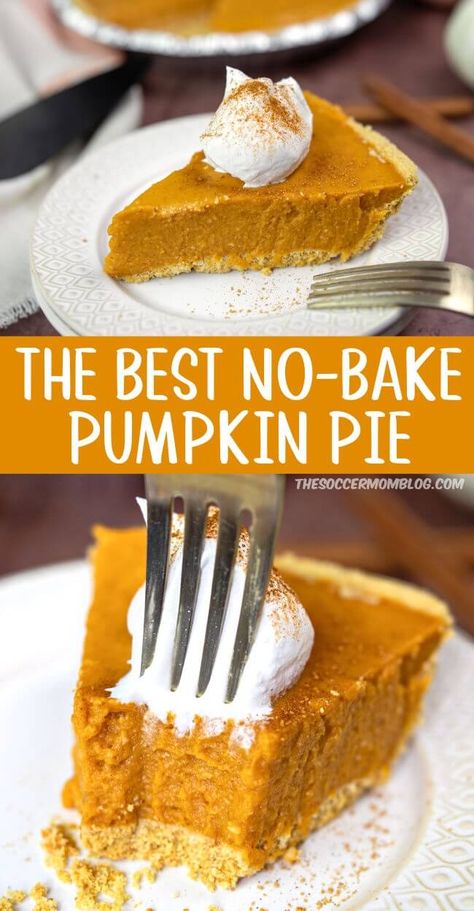 Non Bake Pumpkin Pie, Pumpkin Icebox Pie, Microwave Pumpkin Pie, No Bake Pumpkin Pie Filling, No Bake Mini Pumpkin Pie, No Bake Pumpkin Recipes, Simple Pumpkin Pie Recipe, Pumpkin Pie No Bake, Easy No Bake Pumpkin Pie