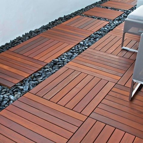 Wood Deck Tiles Patio Ideas, Deck Tiles On Dirt, Deck Tiles Over Wood, Deck Tiles Patio, Deck Handrail, Ipe Deck, Ipe Wood Deck, Wood Deck Tiles, Decking Tiles