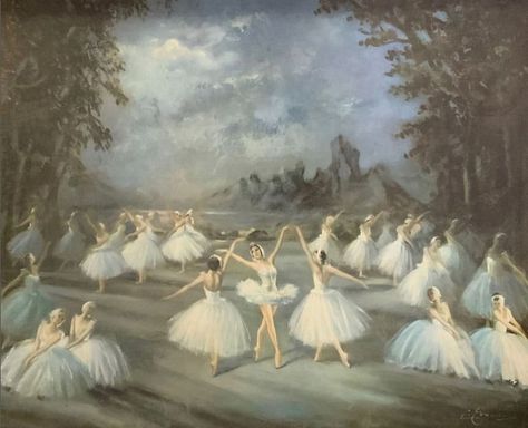 Since so many of you have enjoyed the ballet painting by 20thc English artist Carlotta Edwards that I’ve posted in the past, here’s… | Instagram Nature, Carlotta Edwards, Ballet Room Decor, Ballet Room, Ballet Books, Swan Ballet, Ballerina Decor, Swan Lake Ballet, Ballet Painting