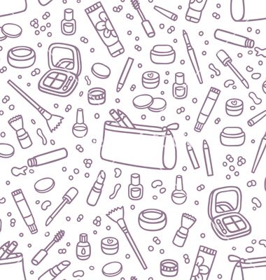 Decorative cosmetics outlined seamless pattern vector doodle pattern - by stolenpencil on VectorStock® Highest Paying Jobs, Scrapbook Letters, Vector Doodle, Doodle Background, Doodle Inspiration, Halloween Drawings, Doodle Art Designs, Mini Drawings, Journal Doodles