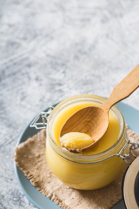 Ghee vs. Butter: which is better? Is Ghee healthier than butter? How is Ghee made? Is it Healthy? How To Cook with Ghee? Ghee is Dairy-Free. Elizabeth Rider Cooking With Ghee, Ghee Benefits, Ghee Recipe, Making Ghee, Ghee Butter, Fresh Meat, Clarified Butter, Cooking Ingredients, Thanksgiving Side Dishes