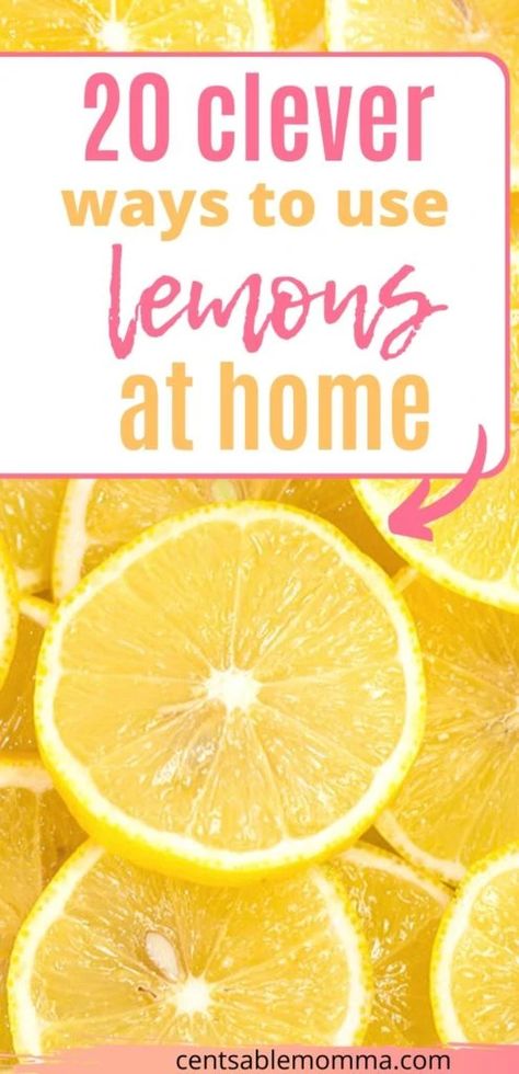 Think that lemons are just for lemonade or flavoring water? Think again! Check out these 20 clever hacks to use lemons around your home - from diy natural cleaners to hair care to skin care and more Diy Natural Cleaners, Natural Cleaners Diy, Easy Juice Recipes, Water Health Benefits, Hot Lemon Water, Lemon Uses, Lemon Diet, Warm Lemon Water, Drinking Lemon Water