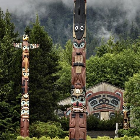 Tlingit Art, Portfolio Moodboard, Arte Haida, Totem Pole Art, Sleeping Giant, Playground Ideas, Pole Art, River Cabin, Totem Poles