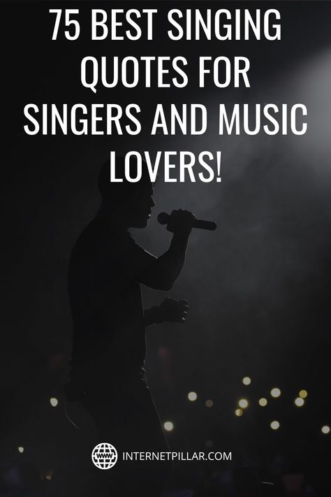 75 Best Singing Quotes for Singers and Music Lovers! - #quotes #bestquotes #dailyquotes #sayings #captions #famousquotes #deepquotes #powerfulquotes #lifequotes #inspiration #motivation #internetpillar Inspiring Song Quotes, Compliments For Singers, Music Quotes About Love, Captions For Singers, Quotes For Singers, Short Quotes From Songs, Funny Music Quotes, Singing Captions For Instagram, Short Music Quotes