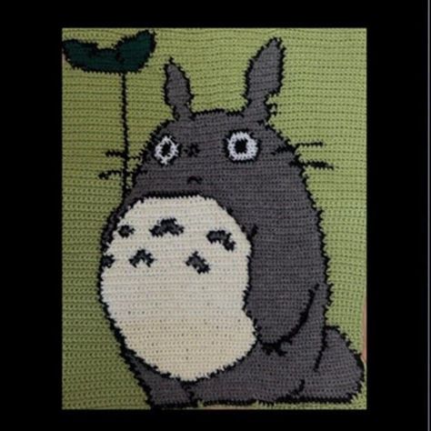 Unleash Your Creative Potential: Explore a World of Exquisite Crochet Patterns! Click Now to Discover Latest Designs 🧵🌈 🏔 Crochet Tapestry Totoro, Crochet Tapestry Studio Ghibli, Crochet Anime Tapestry, Studio Ghibli Tapestry Crochet, Cute Crochet Tapestry Patterns, Anime Crochet Tapestry, Studio Ghibli Crochet, Crochet Templates, Ghibli Crochet