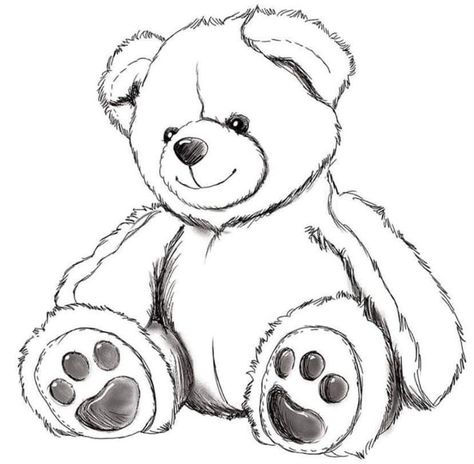 Sitting Teddy Bear Drawing, Teddy Bear Sketch Drawings, Stuffed Bear Drawing, Cute Teddy Bear Drawing, Luke Bell, Teddy Bear Doodle, Teddy Drawing, Teddy Bear Sketch, Bear Doodle