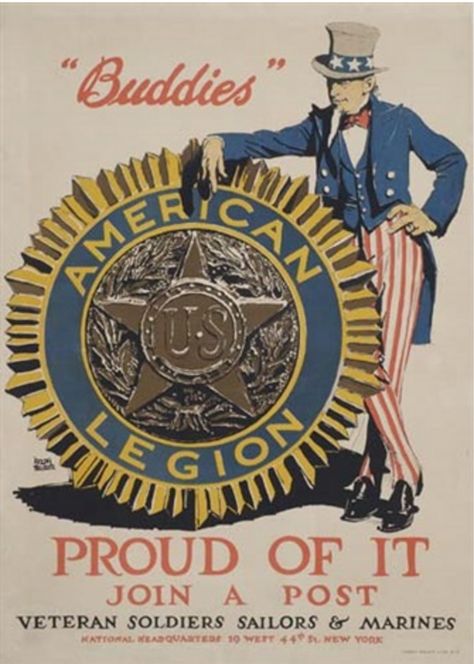 American Legion ~ Adolph Treidler American Legion Auxiliary, Marine Veteran, American Legion, Patriotic Quilts, Vintage Posters, Vintage Looks, Soldier, History, Fictional Characters