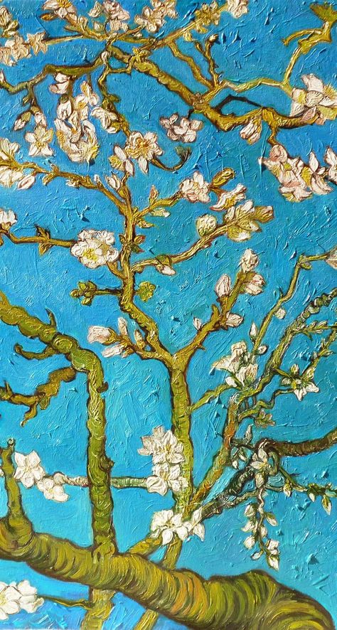 Chinese Art Aesthetic, Arte Van Gogh, Aesthetic Spring, Van Gogh Art, Blossom Tree, Aesthetic Painting, Vintage Oil Painting, Classical Art, Artist Paint