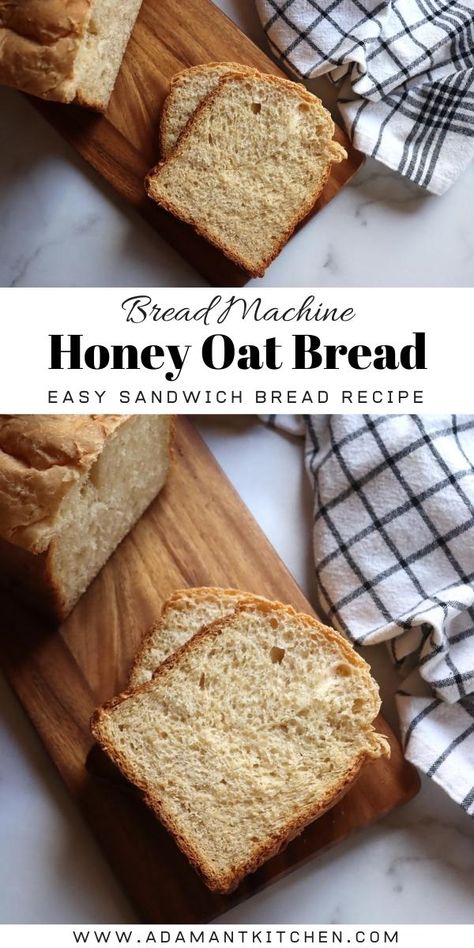 Bread Machine Honey Oat Bread Bread Maker Oatmeal Bread, Clean Bread Machine Recipes, Whole Grain Bread Machine Recipes Healthy, Organic Bread Machine Recipes, Oat Bread Machine Recipes, Vegan Bread Maker Recipes, Fall Bread Machine Recipes, 1lb Bread Machine Recipes, Recipes For Bread Maker