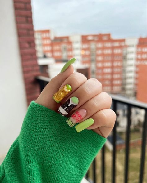 Disney Nails, Shrek Nail Art, Shrek Nails, Are We There Yet, Autumn Nail, Autumn Nails, Shrek, Nail Inspo, Instagram Photos