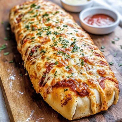 How to Make a Deluxe Stromboli at Home Puff Pastry Stromboli Recipe, Stromboli With Frozen Bread Dough, Pizza Stromboli Recipe Easy, Stromboli Sausage, Christmas Stromboli, Stromboli Recipe With Frozen Bread Dough, Stromboli Recipe Easy Pillsbury, Stromboli Filling Ideas, Home Dinner Recipes