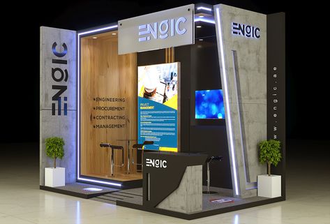 ENGIC en Behance Small Booth Design, Basic Animation, Small Shop Design, Small Booth, Event Booth Design, Expo Stand, Exhibition Stall Design, I Am Confident, Architecture Exhibition