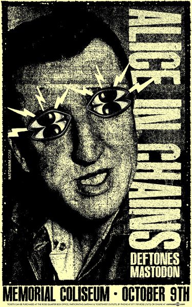 Alice ins Chains, Deftones, Mastodon Grunge Posters, Punk Poster, Gig Poster, Alice In Chains, Tour Posters, Rock Posters, Gig Posters, Music Film, Band Posters