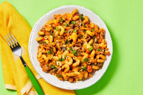 Southwest Beef Cavatappi, Beef Cavatappi, Hello Fresh Recipes, Stuffed Poblano Peppers, Hello Fresh, Dinner Tonight, Clean Recipes, Meals For The Week, How To Cook Pasta