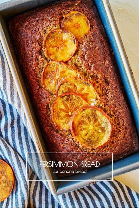 Persimmon Bread, Persimmon Recipes, Winter Baking, English Breakfast, Recipes To Make, Bread Machine, Tea Cakes, Persimmon, How To Make Bread