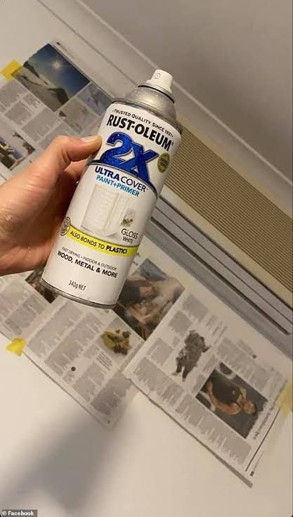 Australian design blogger turns yellowed air conditioner sparkling white with Bunnings spray paint Army Crafts, Mini Split Ac, White Spray Paint, Her Office, Blogger Design, Ac Units, Instagram Family, Paint Primer, Painted Sticks