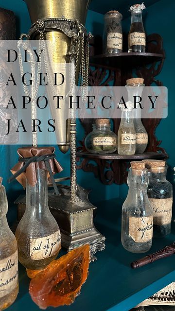 Primitive Apothecary Cabinet, Shed Apothecary, Apothecary Shelves Display, Witch Apothecary Cabinet Diy, Vintage Apothecary Cabinet, Apothecary Office Decor, Apothecary Home Decor, Vintage Apothecary Aesthetic, Apothecary Cabinet Plans