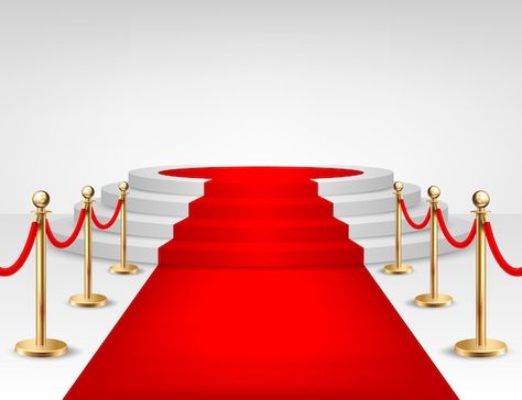 Vector realistic red event carpet, gold... | Premium Vector #Freepik #vector #red-carpet #celebrity #red-podium #barrier Carpet Painting, Black Paper Background, White Stairs, Gold Foil Texture, Bead Curtain, Happy New Year Background, Painting Carpet, Illustrations Design, Mandala Background