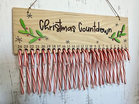 Candy Cane Christmas Countdown Advent Style Calendar - Etsy Candy Cane Christmas, Natal, Christmas Craft Show, Dollar Store Christmas Crafts, Christmas Craft Fair, Dollar Store Christmas, Christmas Signs Wood, Christmas Wood Crafts, Holiday Crafts Christmas