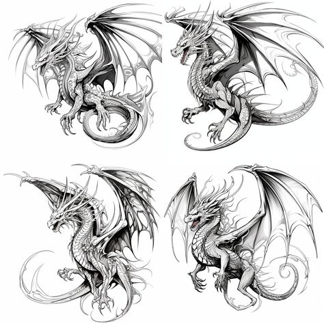 Dragons With Wings, Dragon With Wings Tattoo, Dragon Wings Tattoo, Wyvern Tattoo, Dragon With Wings, Japanese Dragons, Flying Tattoo, Japanese Dragon, Wings Tattoo