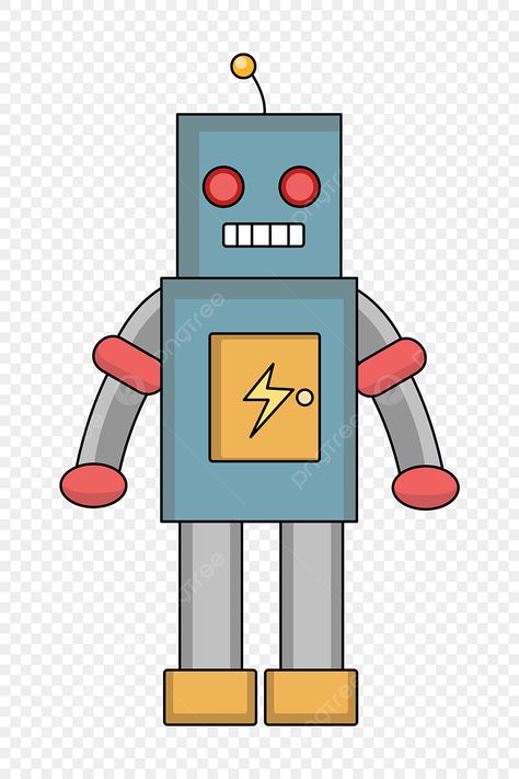 Robot Clipart, Robot Craft, Robot Cartoon, Blue Png, Robot Illustration, Free Hand Drawing, Blue Sky Background, Robot Design, Birthday Background