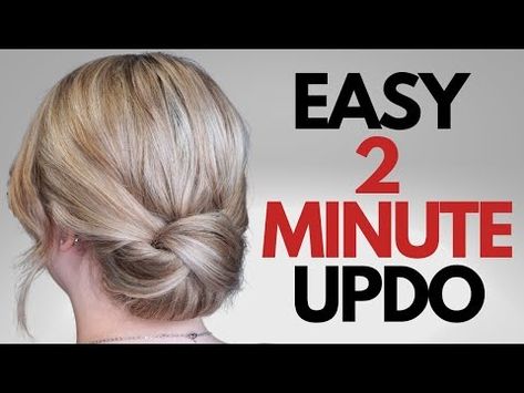 Medium Length Easy Updo Simple, Easy Cocktail Updo, Easy Updos Tutorial Step By Step, Hair Styles How To Do Step By Step Easy, Low Bun Chignon Hair Tutorials, Easy Do It Yourself Updos For Medium Hair, Easy Gala Hairstyles Short Hair, Low Bun On Medium Length Hair, Formal Updo How To