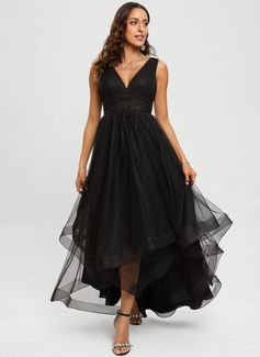 Asymmetrical Prom Dress, Tulle Straps, Tulle Prom Dresses, Tulle Balls, Princess Prom Dresses, Ball Gowns Princess, V Neck Prom Dresses, Tulle Ball Gown, Prom Dresses Online