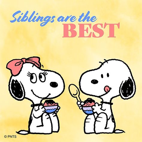 PEANUTS (@Snoopy) | Twitter Peanuts Gang Christmas, Snoopy Family, Siblings Day, National Sibling Day, Snoopy Birthday, Snoopy Images, Peanuts Snoopy Woodstock, Snoopy Quotes, Snoopy Pictures