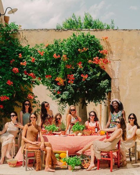 Liz Dvorkina on Instagram: "Your favourite bridal-squad as scene from an Italian movie. All credit to the incredibly creative duo @lesvaques & of course @simona_parisi_brilliantwedding who transformed this pool party into a Sicilian market 🌶🍕" Sicilian Birthday Party, Mediterranean Hens Party, Italian Themed Bachelorette, Italian Summer Bachelorette Theme, Italian Market Party, 30th Birthday Ideas For Women Themes Summer, Italian Party Aesthetic, Italian Summer Birthday Party, Birthday Italian Theme