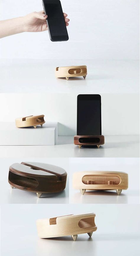 Wooden iPhone Cell Phone Speaker Sound Amplifier iPhone iPad SmartPhone Holder Stand Mount for iPhone and Other Cell Phone Cell Phone Speakers, Phone Amplifier, Wood Phone Holder, Wood Wallet, Wood Speakers, Wooden Speakers, Phone Accessories Diy, Sound Amplifier, Iphone Stand